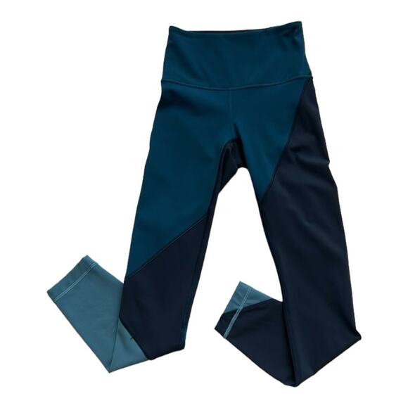 Lululemon Leggings Womens Size 2 Wunder Under Hi-Rise 7/8 Color Block W5BDWS - Picture 9 of 10